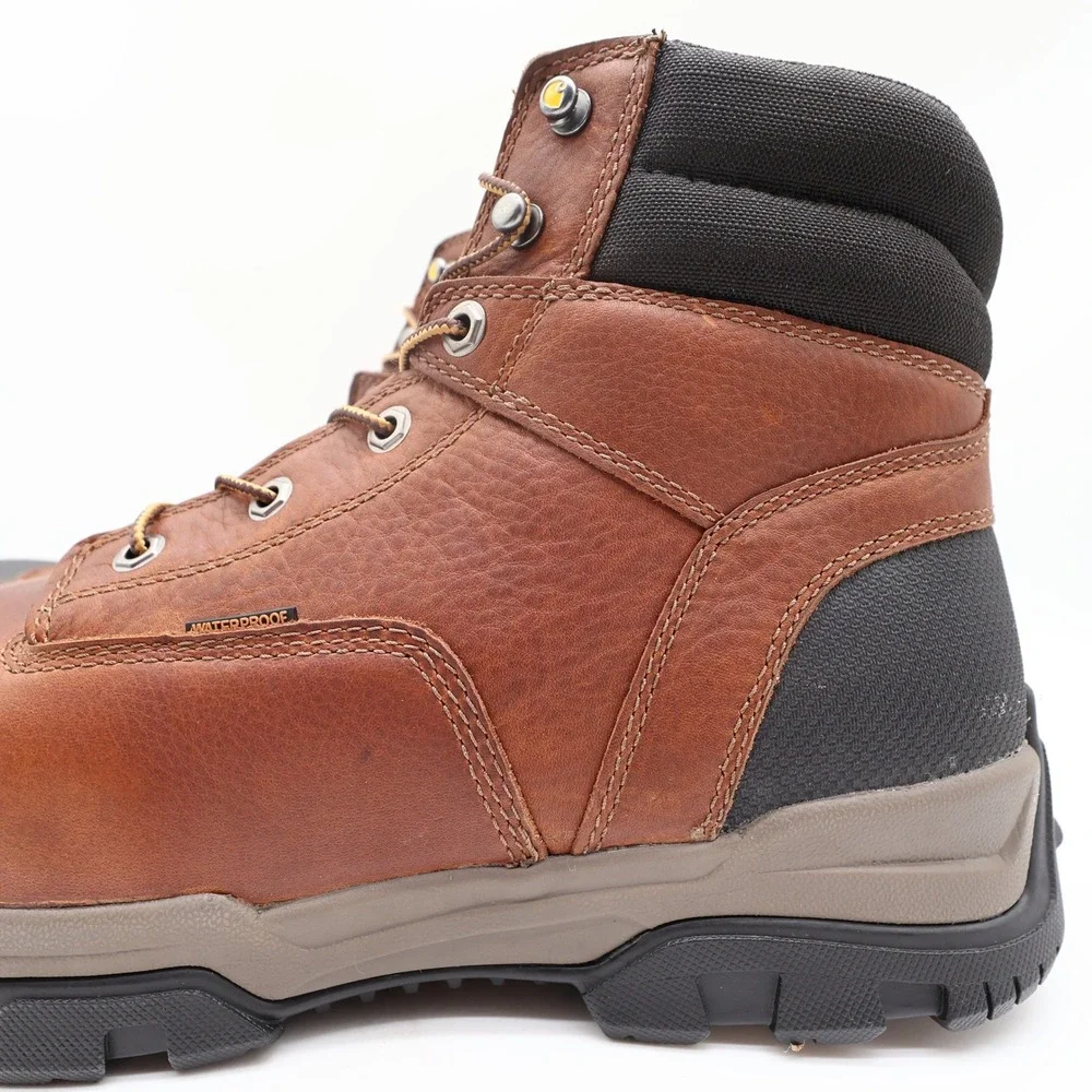 Carhartt CME6355 Work Boots Mens 12 M Brown Leather Waterproof Toe NWT